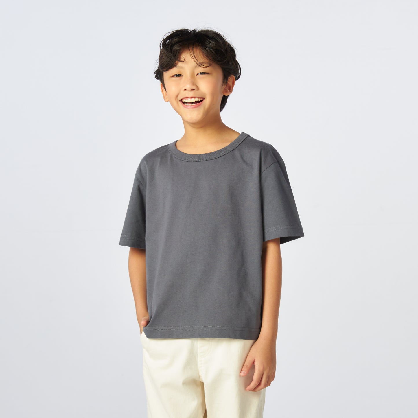 เสื้อยืดโอเวอร์ไซส์ Timeless สำหรับเด็ก_สี Dark Blue