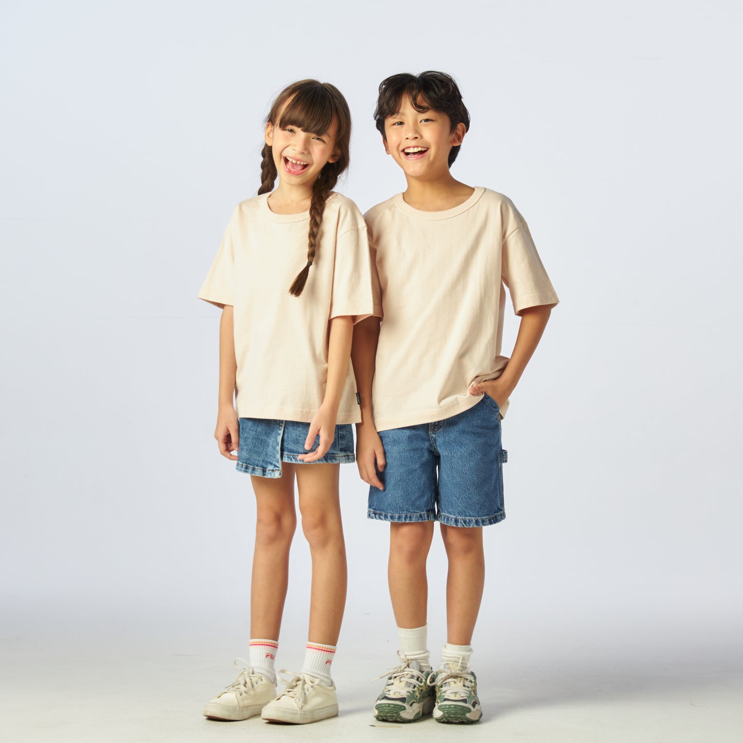 เสื้อยืดโอเวอร์ไซส์ Timeless สำหรับเด็ก_สี Cream