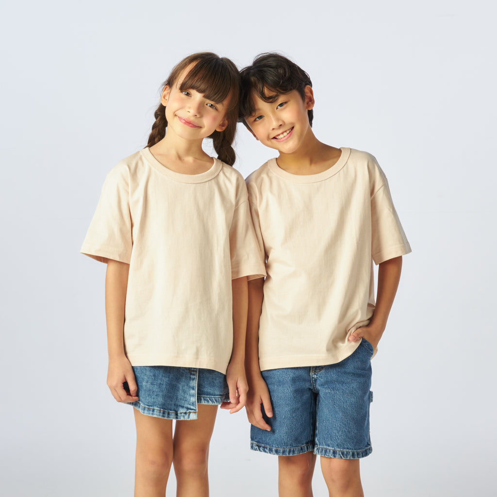 เสื้อยืดโอเวอร์ไซส์ Timeless สำหรับเด็ก_สี Cream