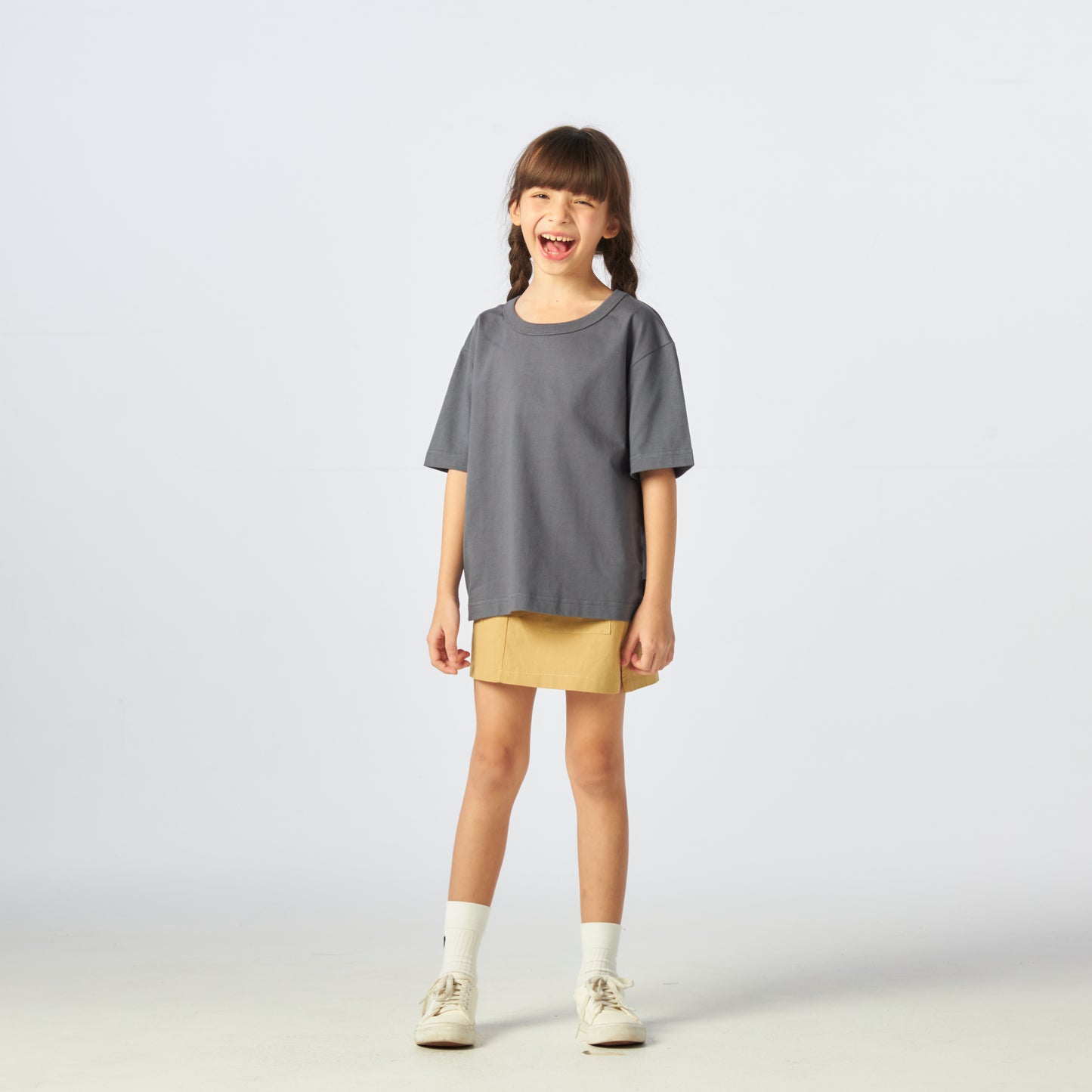 เสื้อยืดโอเวอร์ไซส์ Timeless สำหรับเด็ก_สี Dark Blue