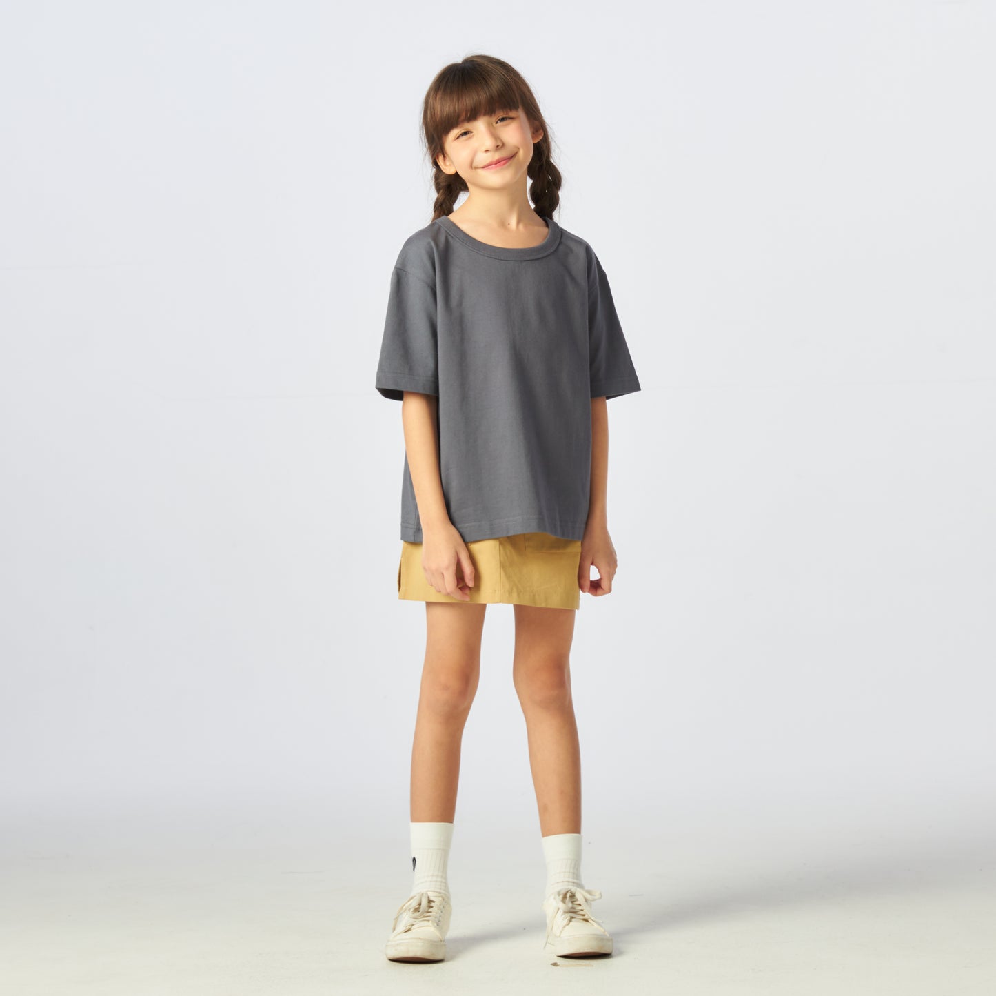 เสื้อยืดโอเวอร์ไซส์ Timeless สำหรับเด็ก_สี Dark Blue