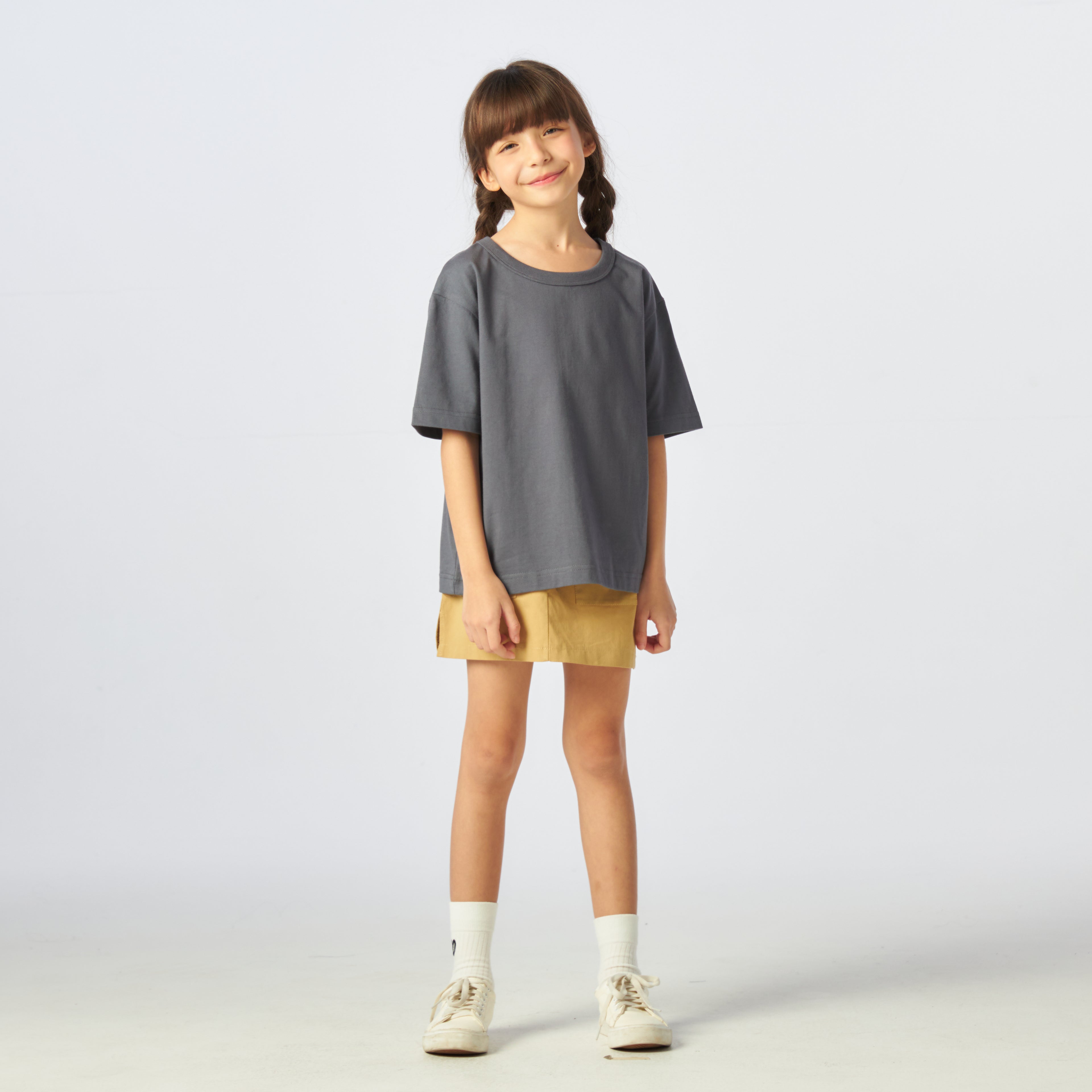 เสื้อยืดโอเวอร์ไซส์ Timeless สำหรับเด็ก_สี Dark Blue