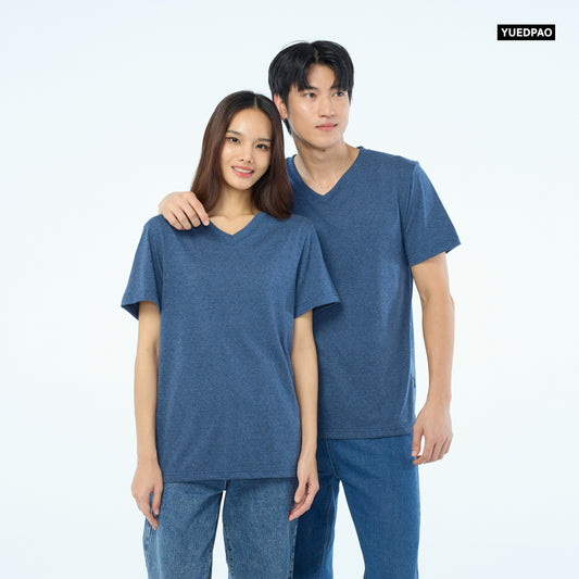 NEW Unisex_คอวี_สีฟ้าคราม