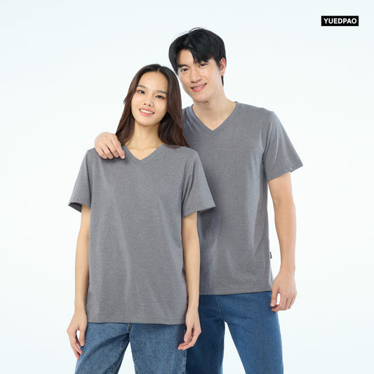 NEW Unisex_คอวี_สีเทาดิน