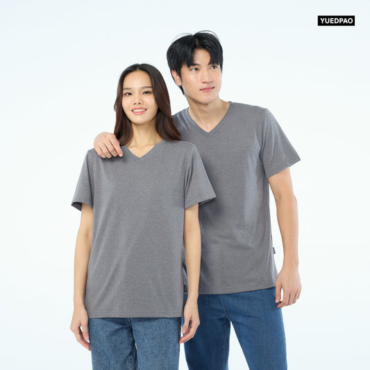 NEW Unisex_คอวี_สีเทาดิน