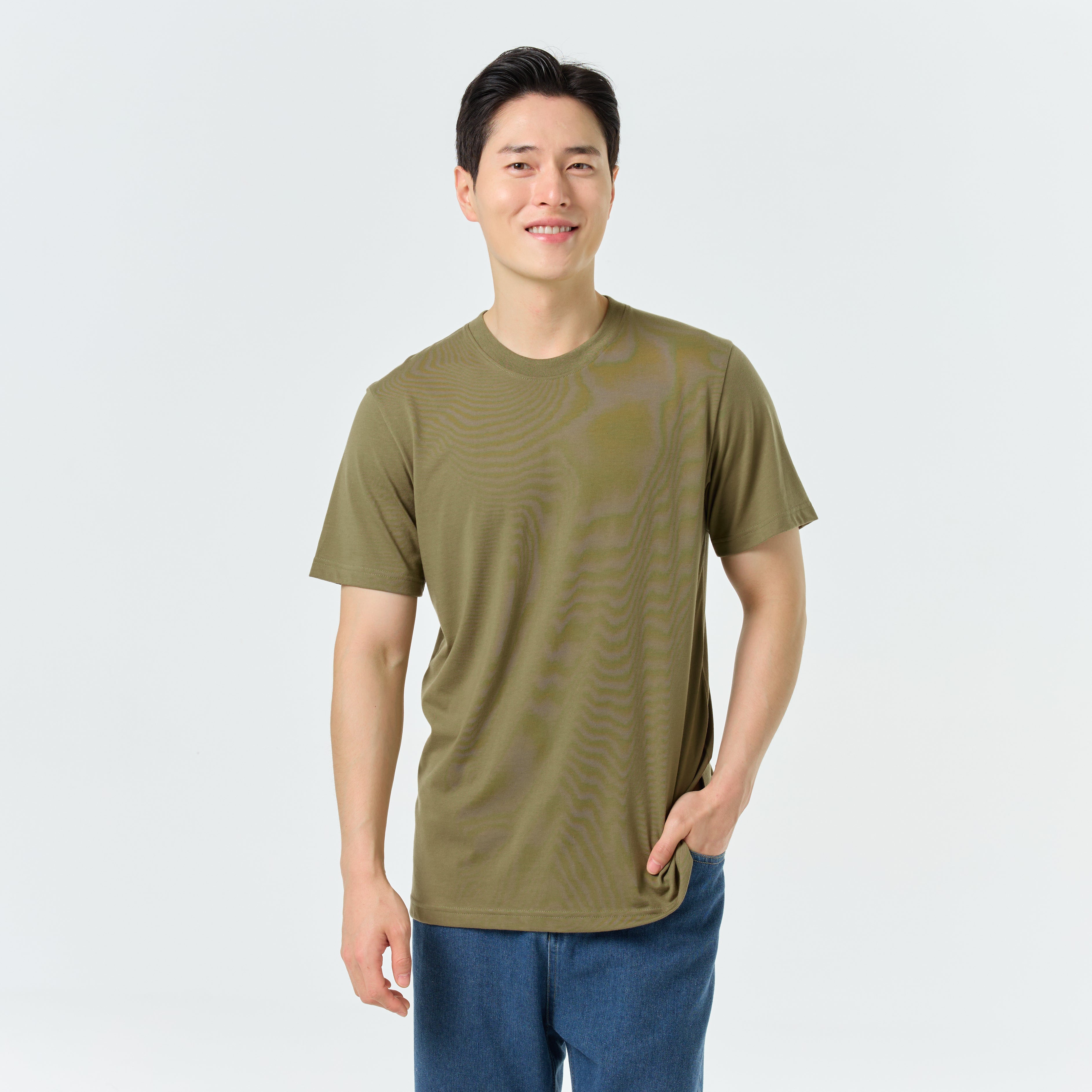 Ultrasoft Unisex Round Neck_Olive Green