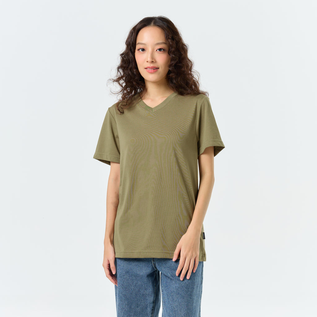 Ultrasoft Unisex V Neck_Olive Green
