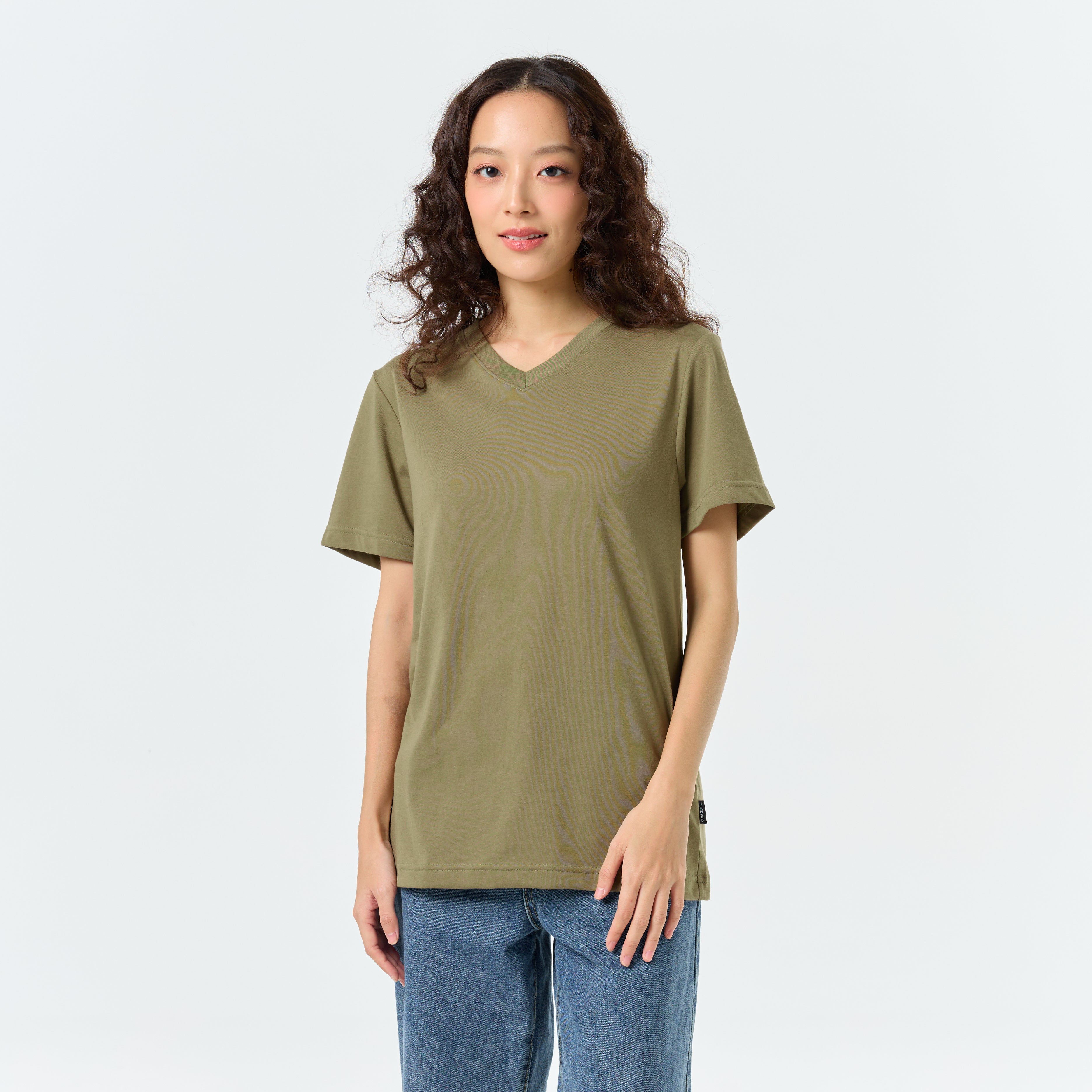 Ultrasoft Unisex V Neck_Olive Green