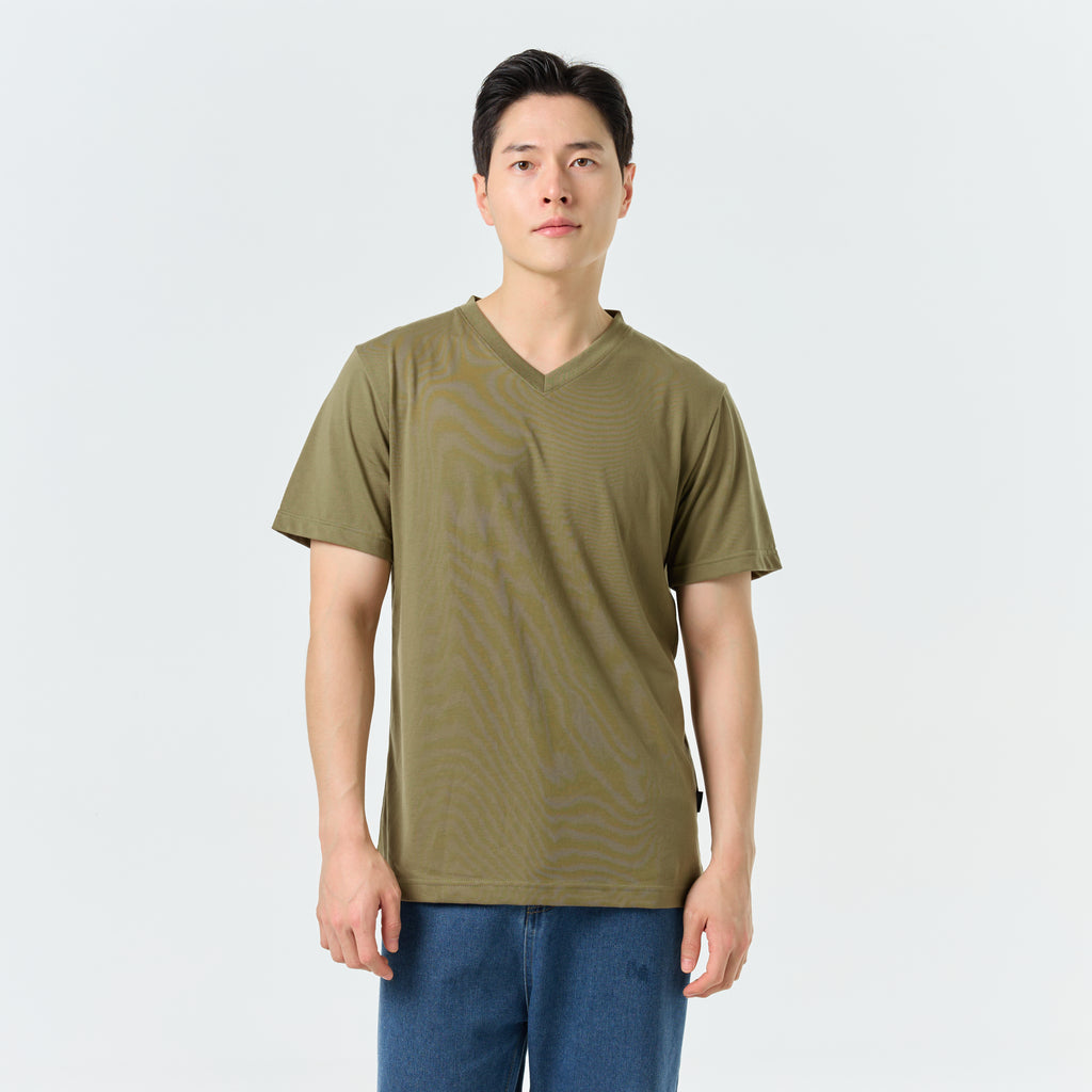 Ultrasoft Unisex V Neck_Olive Green