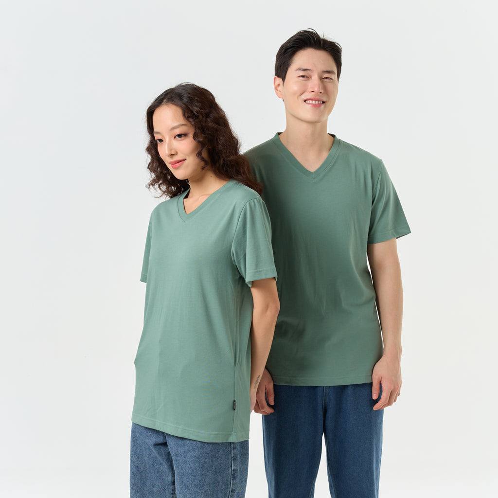 Ultrasoft Unisex V Neck_Dark Green