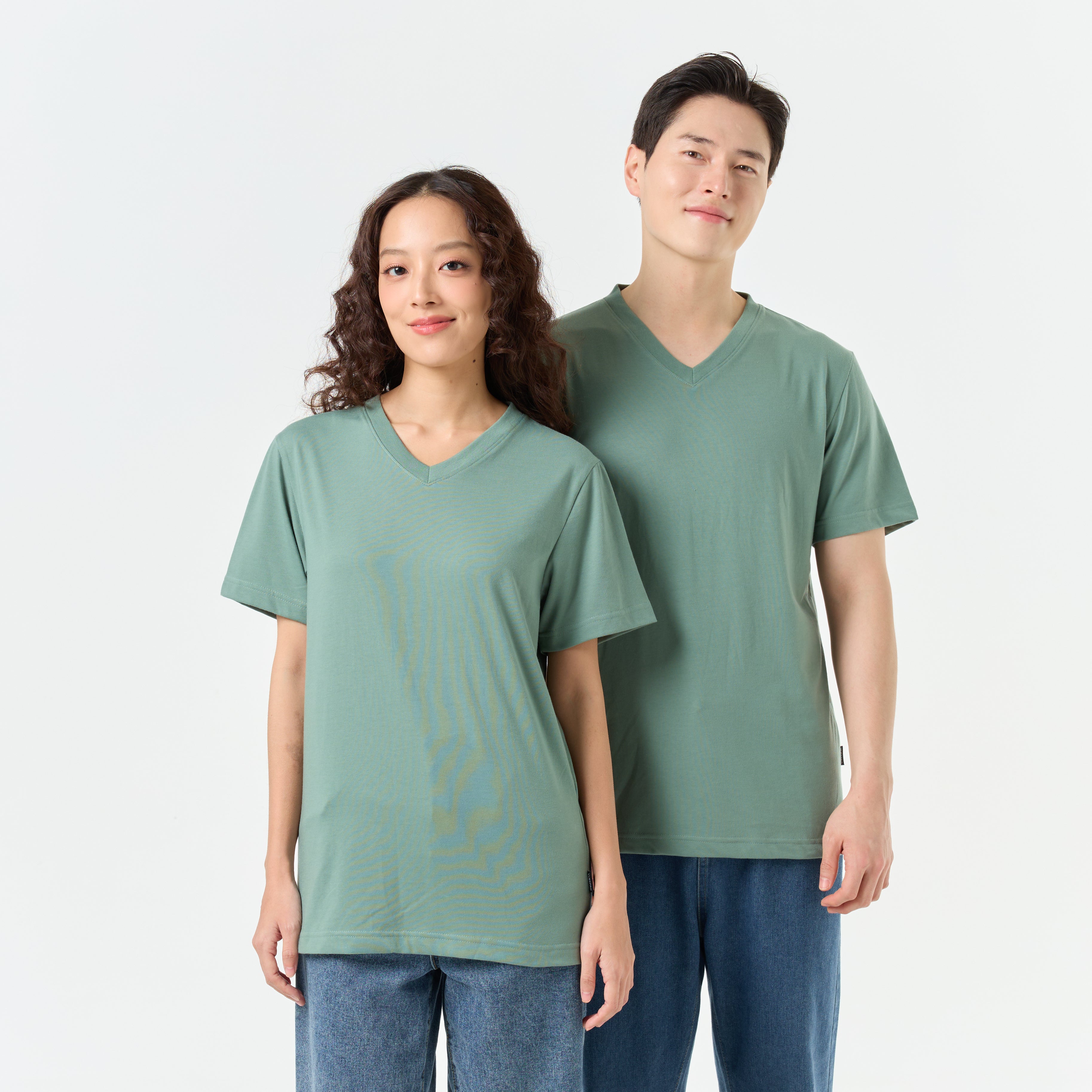 Ultrasoft Unisex V Neck_Dark Green