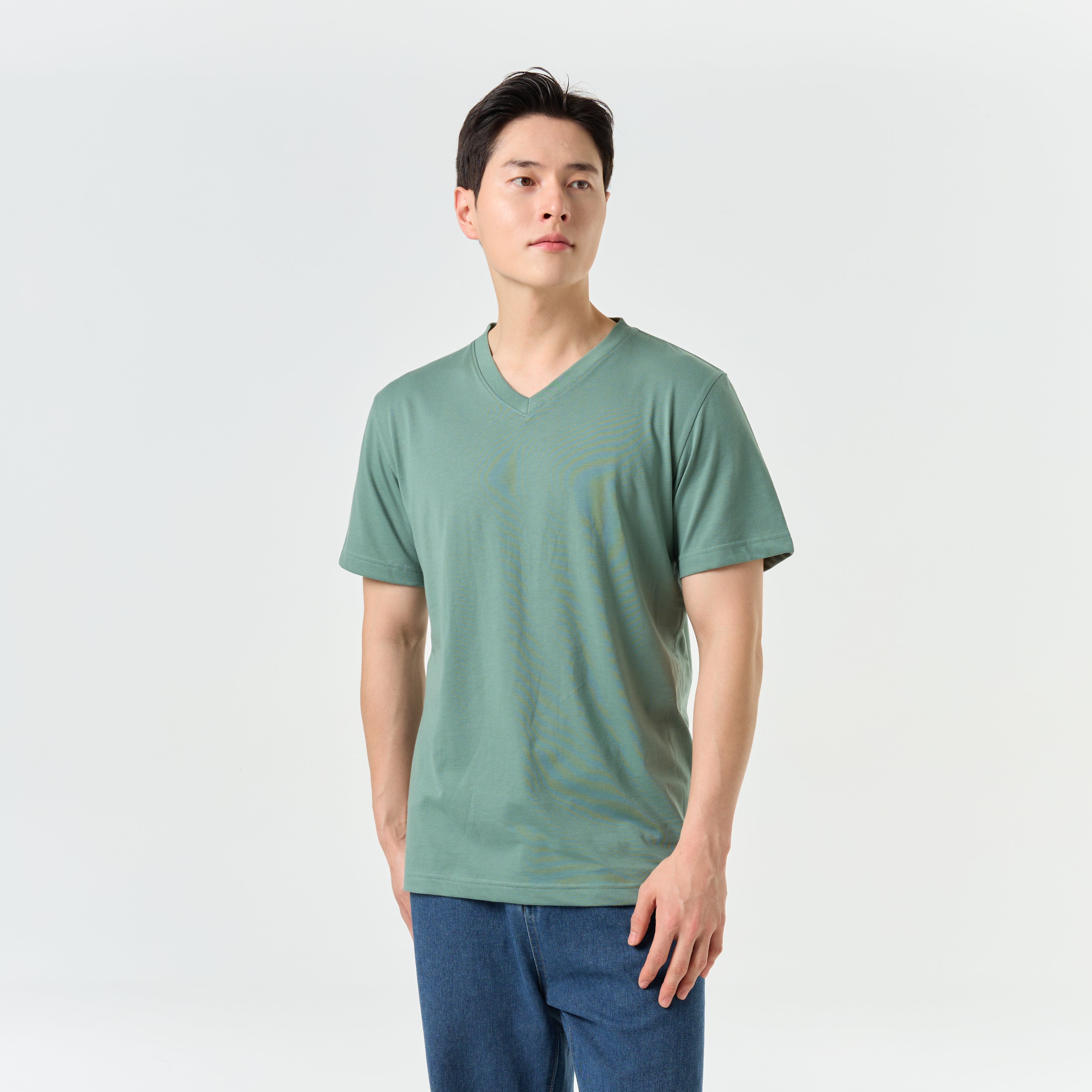 Ultrasoft Unisex V Neck_Dark Green