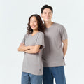 Ultrasoft Unisex V Neck_Smoke Gray