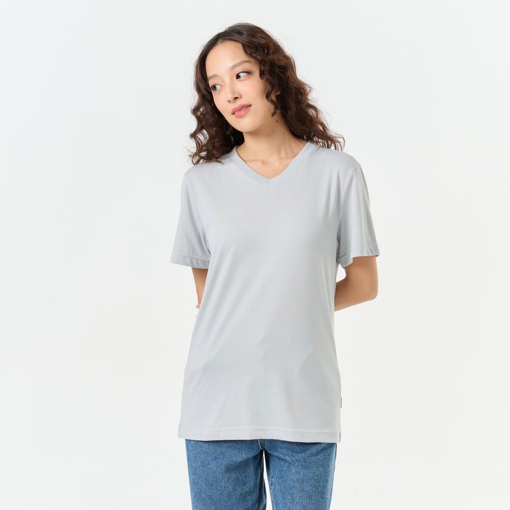 Ultrasoft Unisex V Neck_Windy Blue