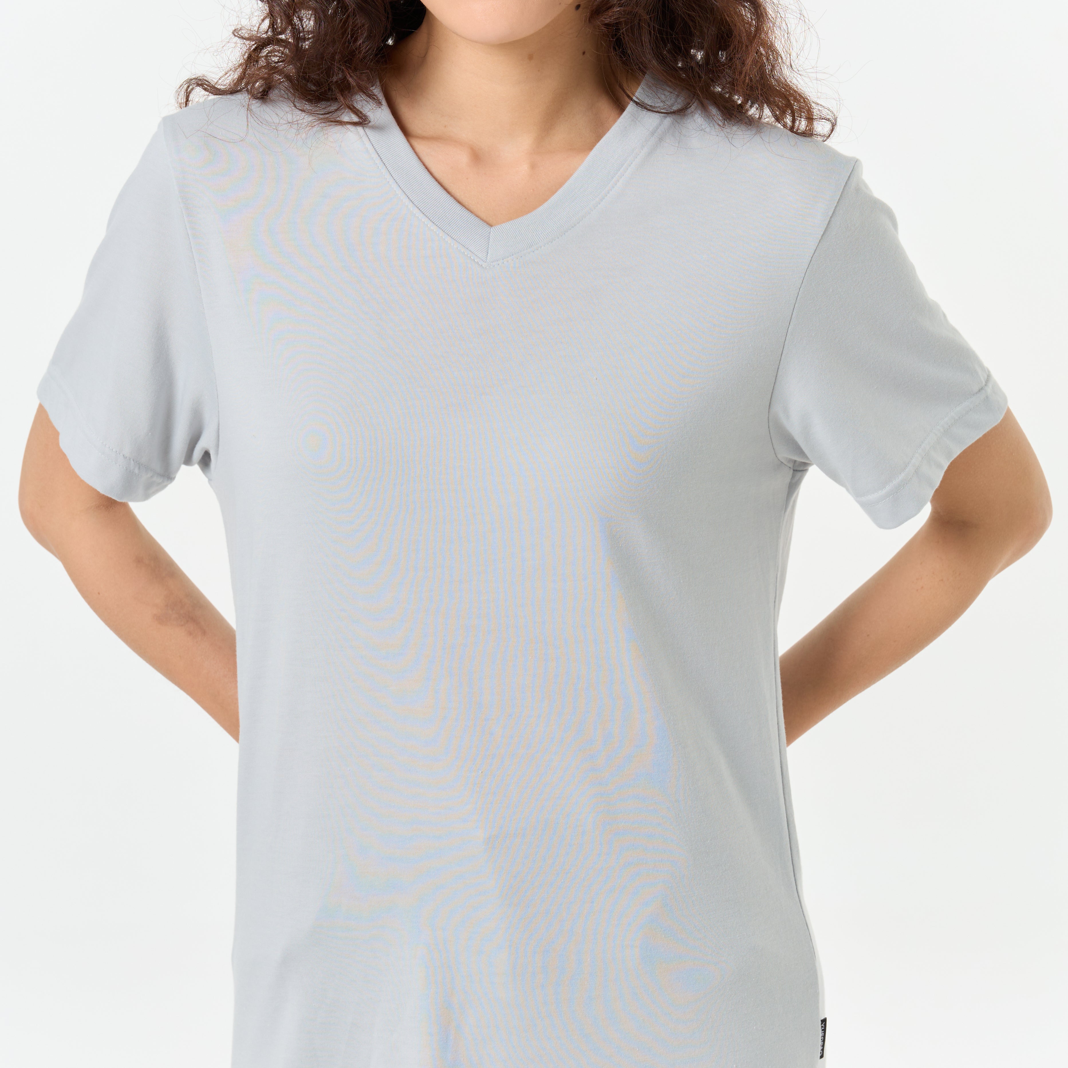 Ultrasoft Unisex V Neck_Windy Blue