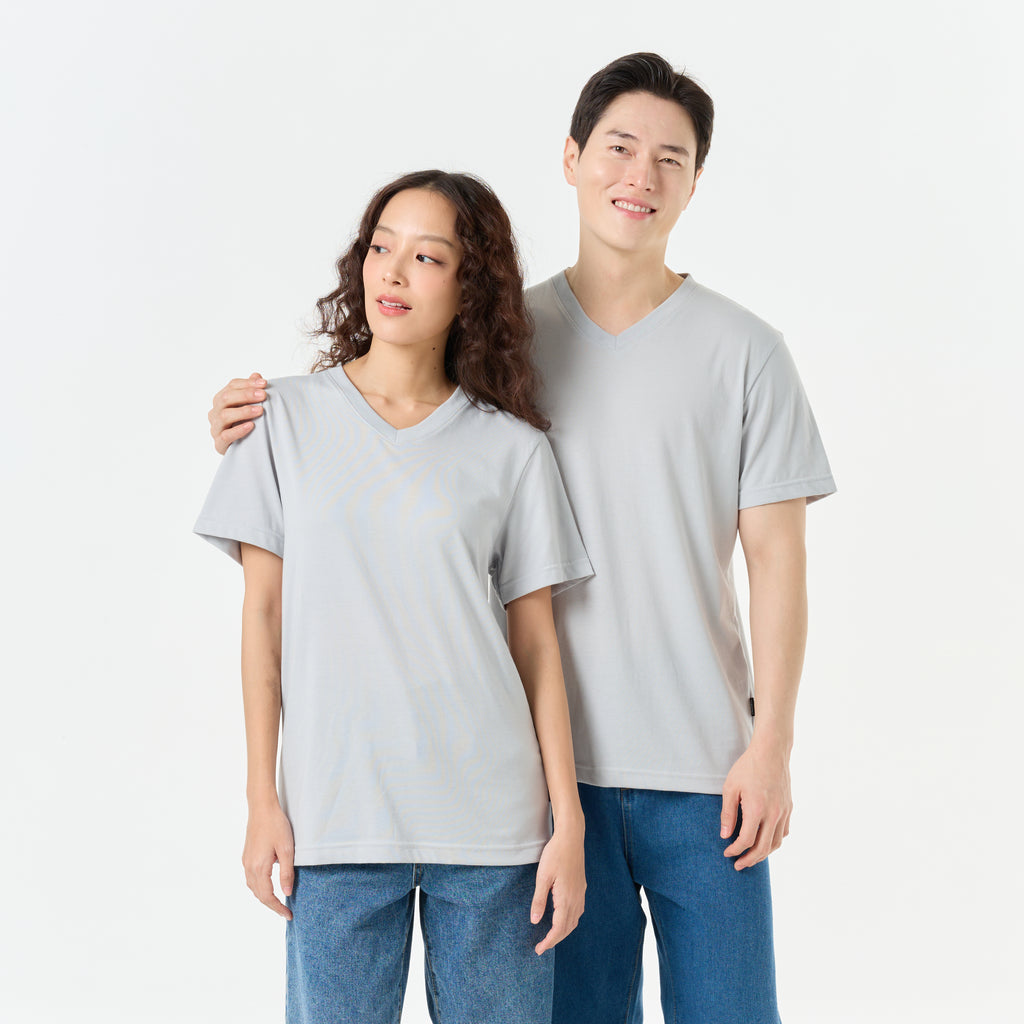 Ultrasoft Unisex V Neck_Windy Blue