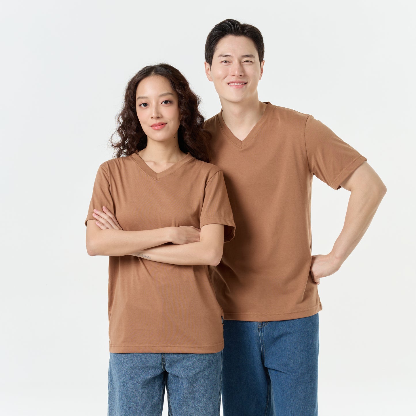 Ultrasoft Unisex V Neck_Wood