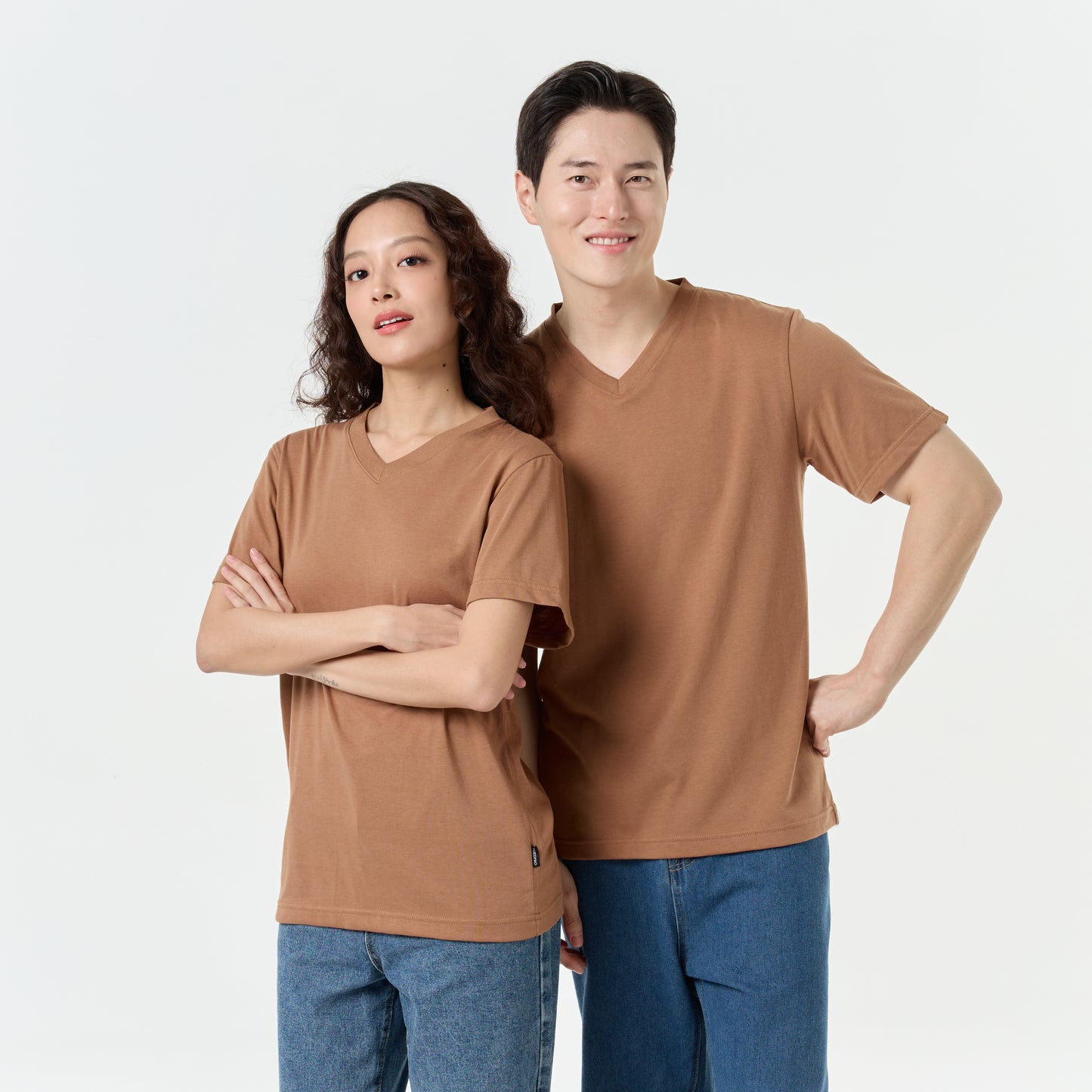 Ultrasoft Unisex V Neck_Wood