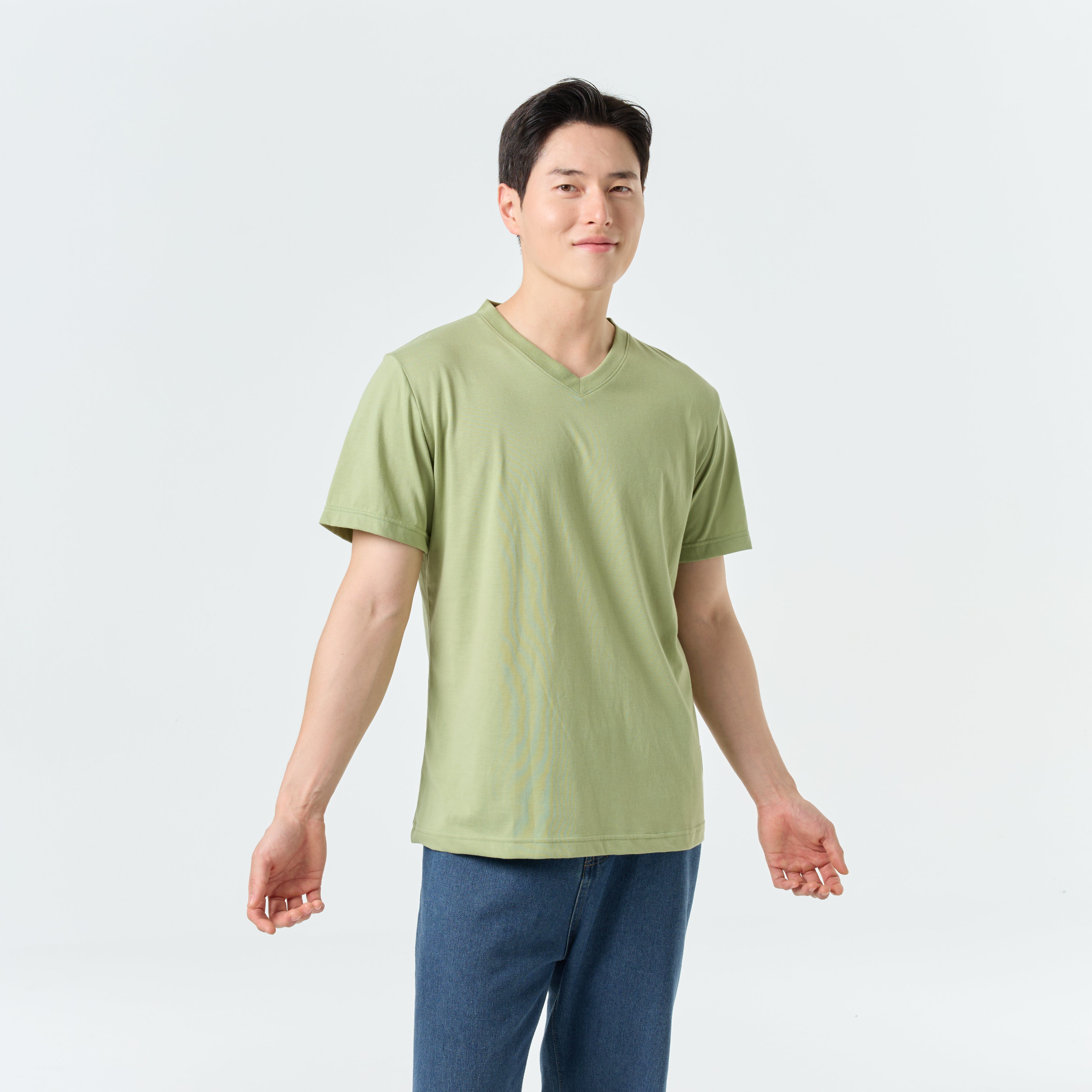 Ultrasoft Unisex V Neck_Matcha