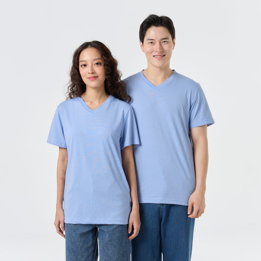 Ultrasoft Unisex V Neck_Light Blue