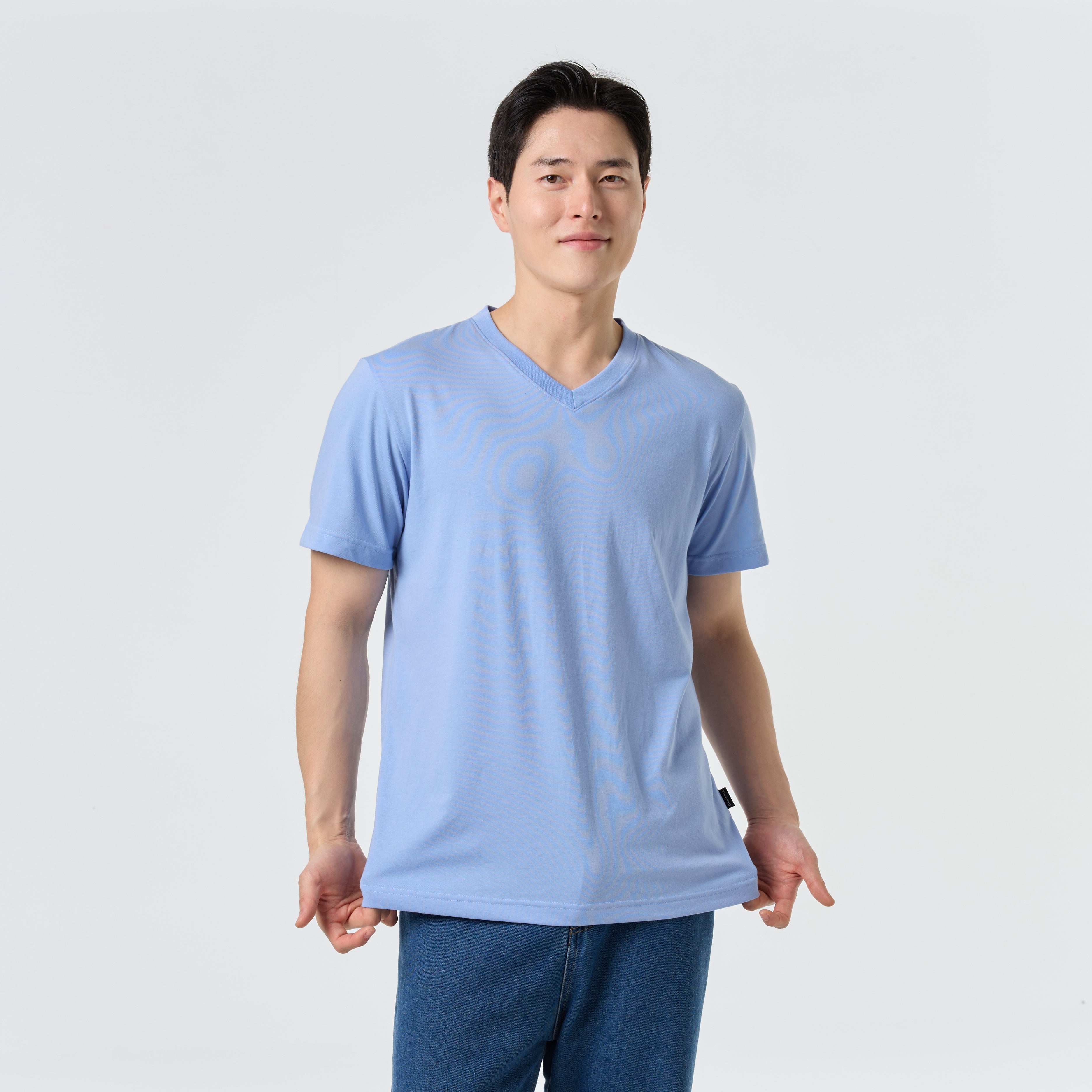 Ultrasoft Unisex V Neck_Light Blue
