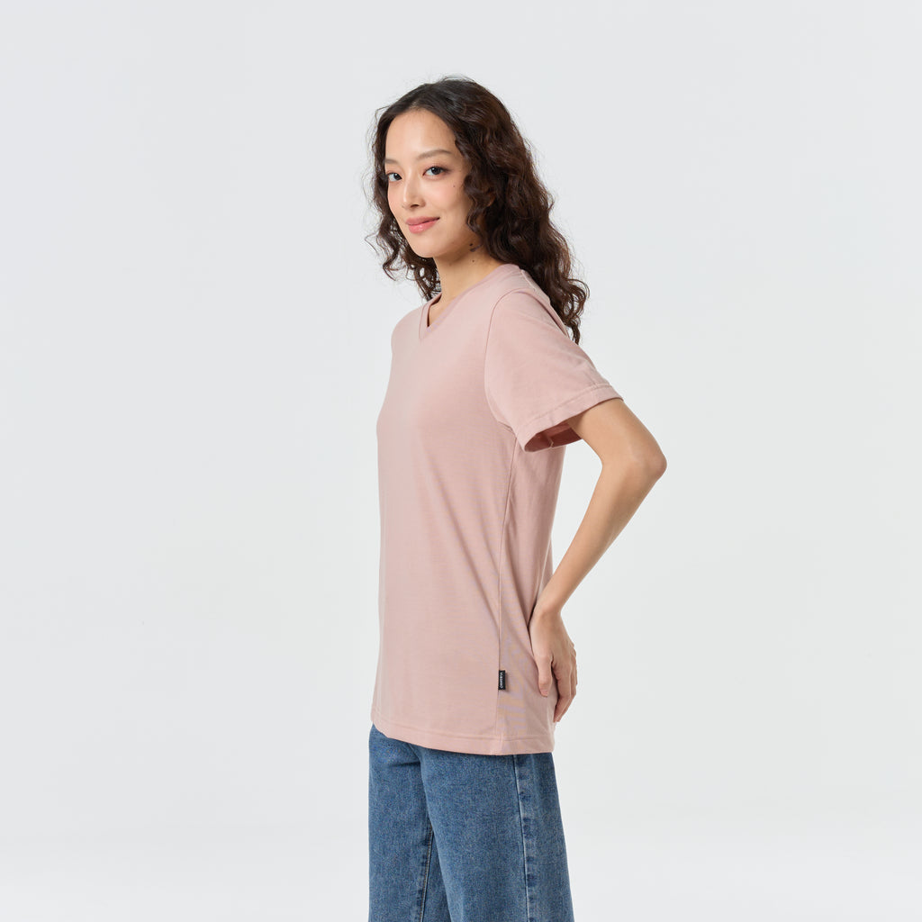 Ultrasoft Unisex V Neck_Roseblush