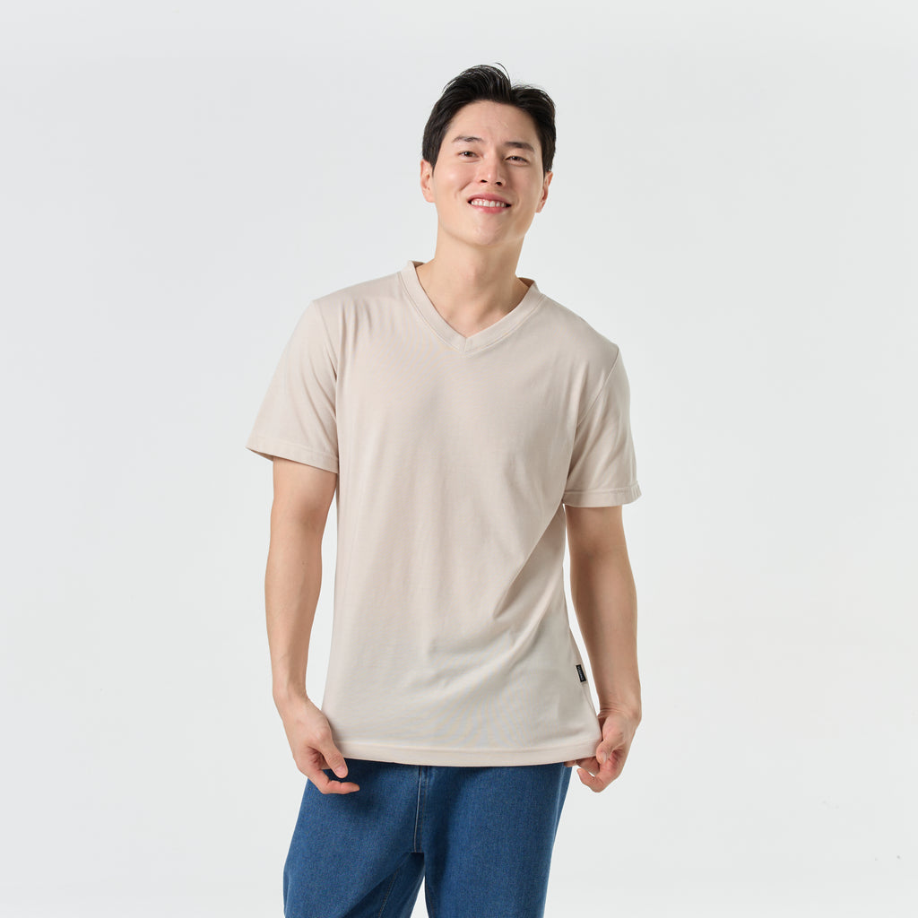 Ultrasoft Unisex V Neck_Creamy