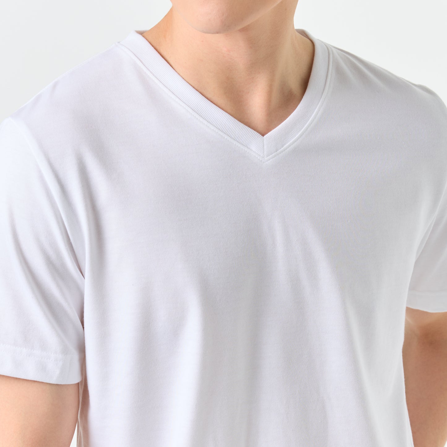 Ultrasoft Unisex V Neck_White