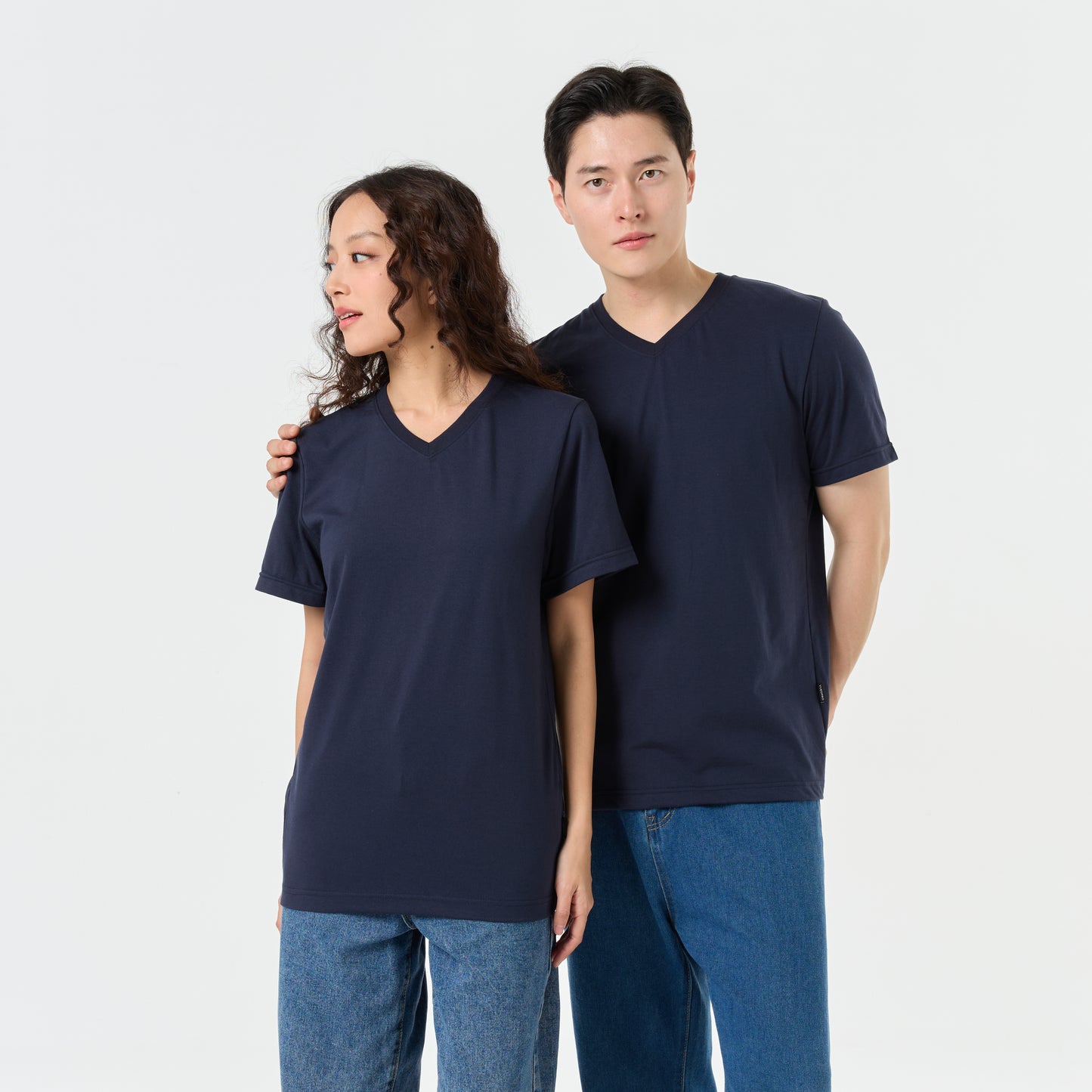 Ultrasoft Unisex V Neck_Navy