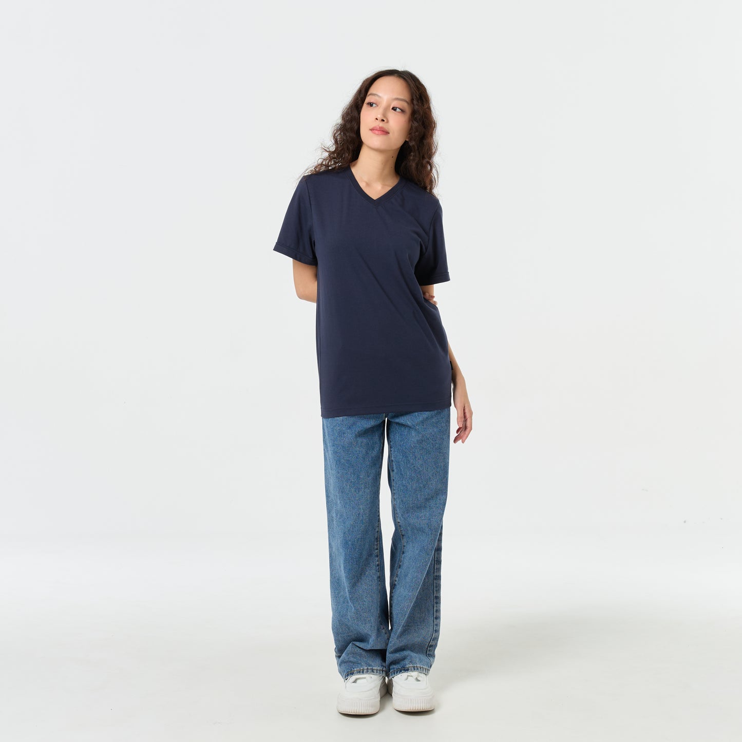 Ultrasoft Unisex V Neck_Navy