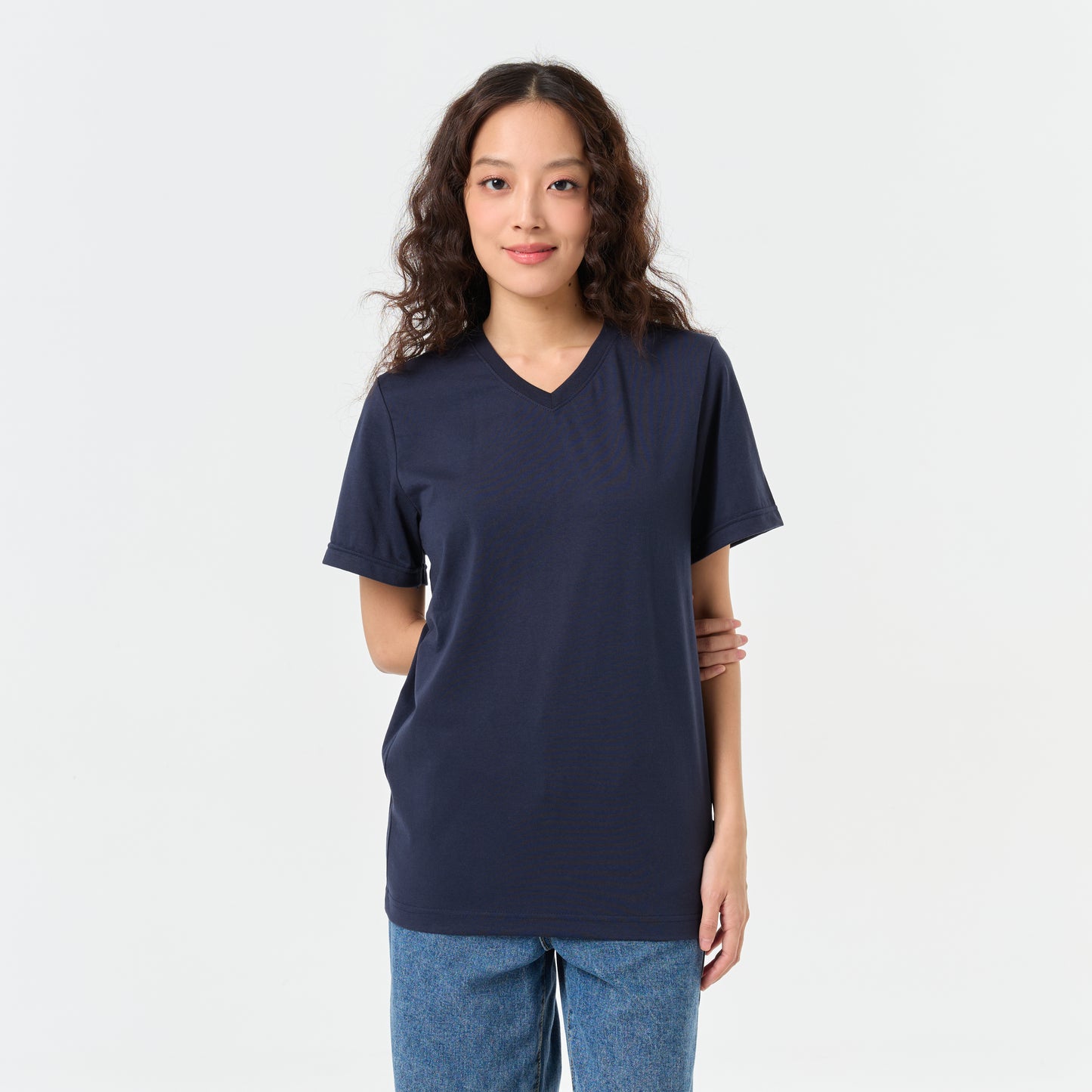 Ultrasoft Unisex V Neck_Navy