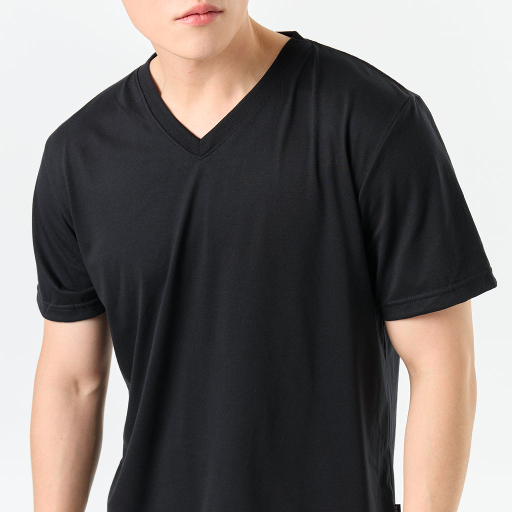 Ultrasoft Unisex V Neck_Black