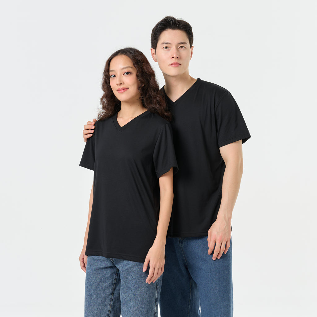 Ultrasoft Unisex V Neck_Black