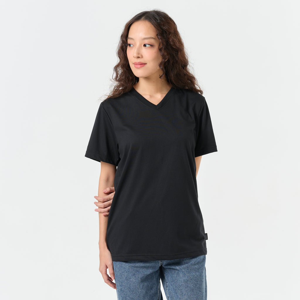 Ultrasoft Unisex V Neck_Black
