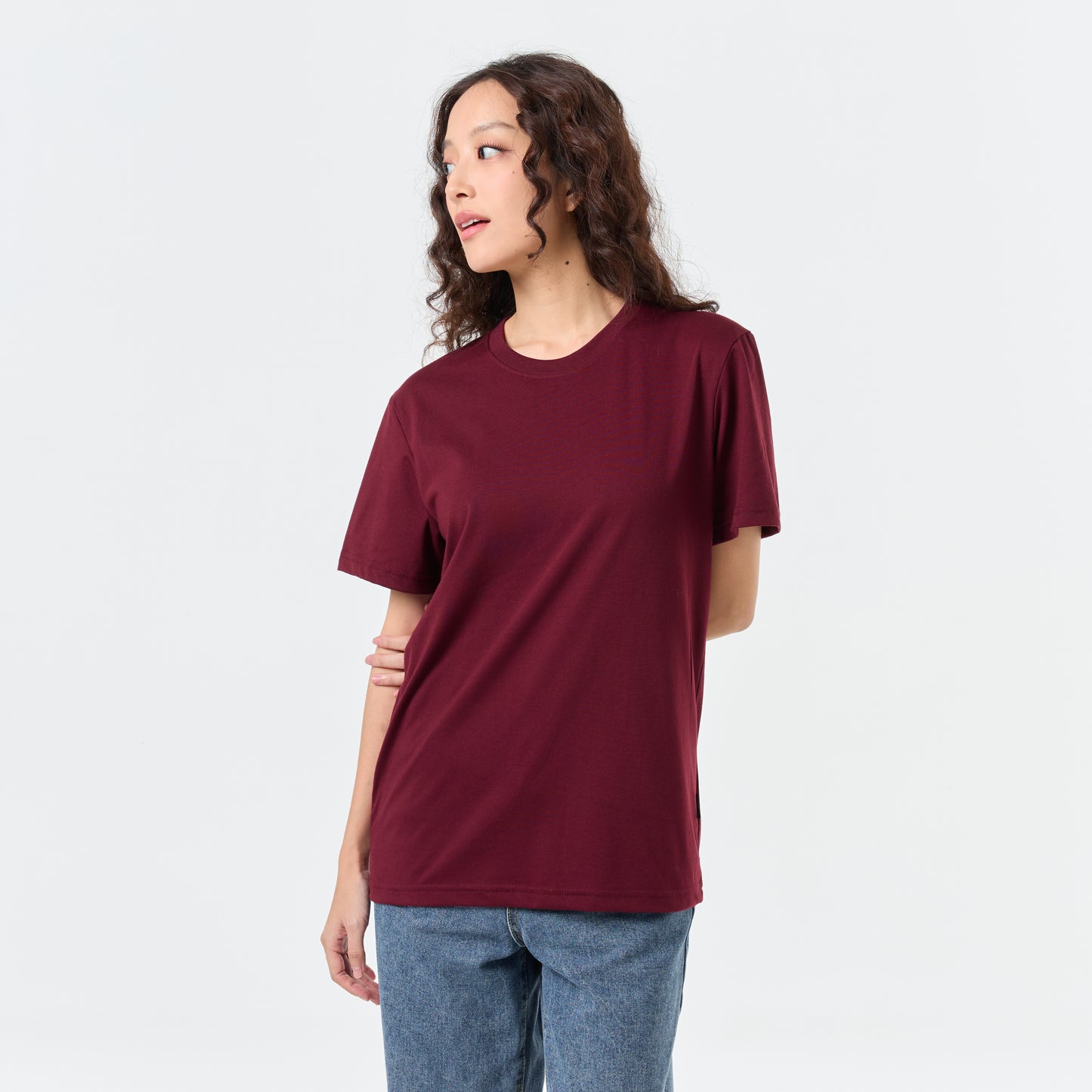 Ultrasoft Unisex Round Neck_Maroon