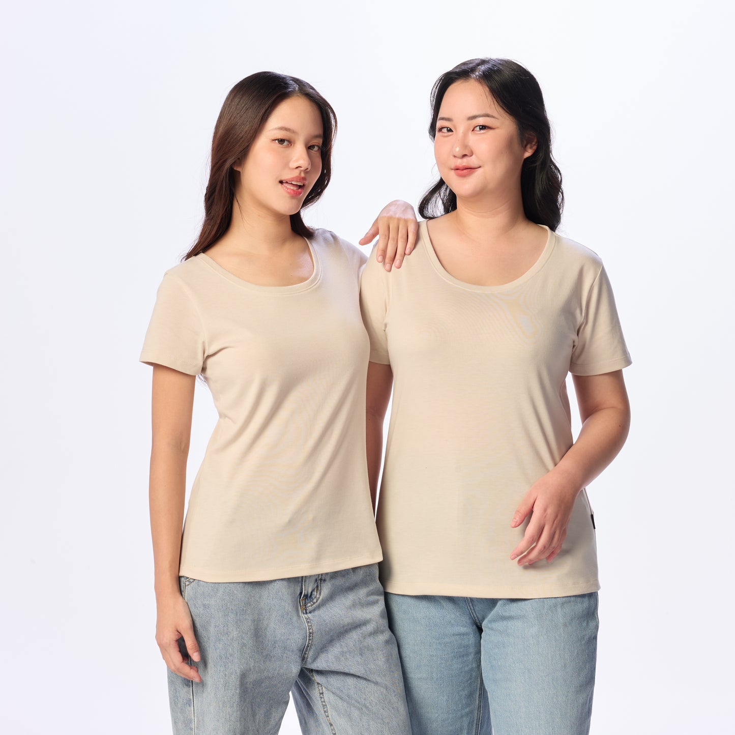 Ultrasoft Woman Round Neck_Creamy