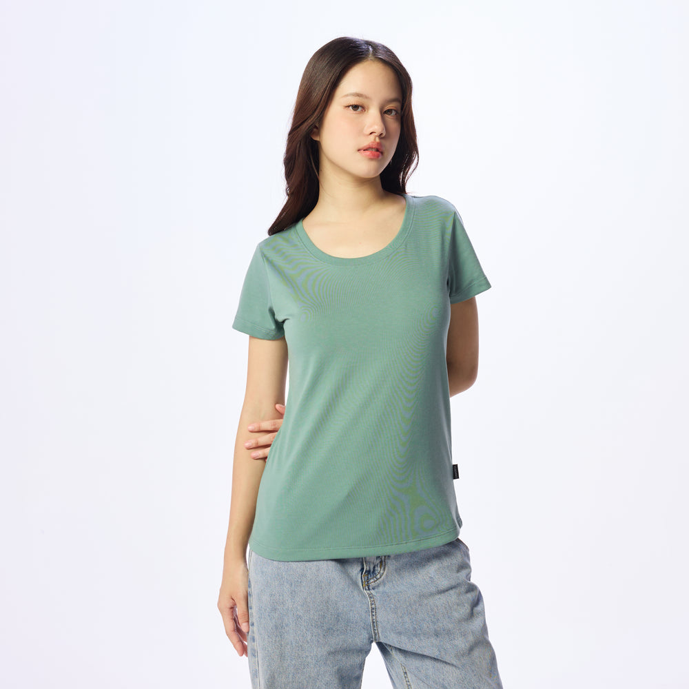 Ultrasoft Woman Round Neck_Dark Green