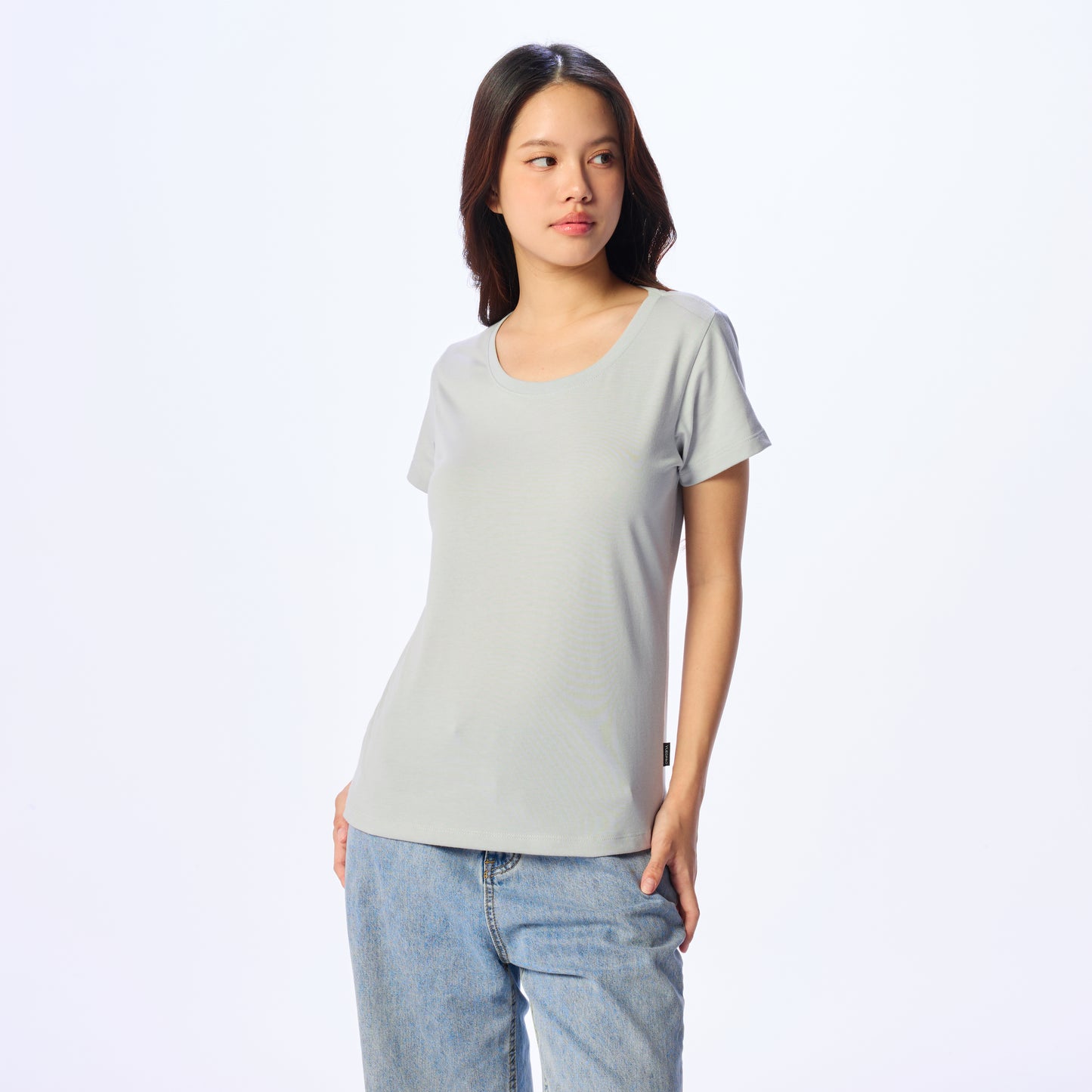 Ultrasoft Woman Round Neck_Windy Blue