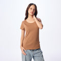 Ultrasoft Woman Round Neck_Wood