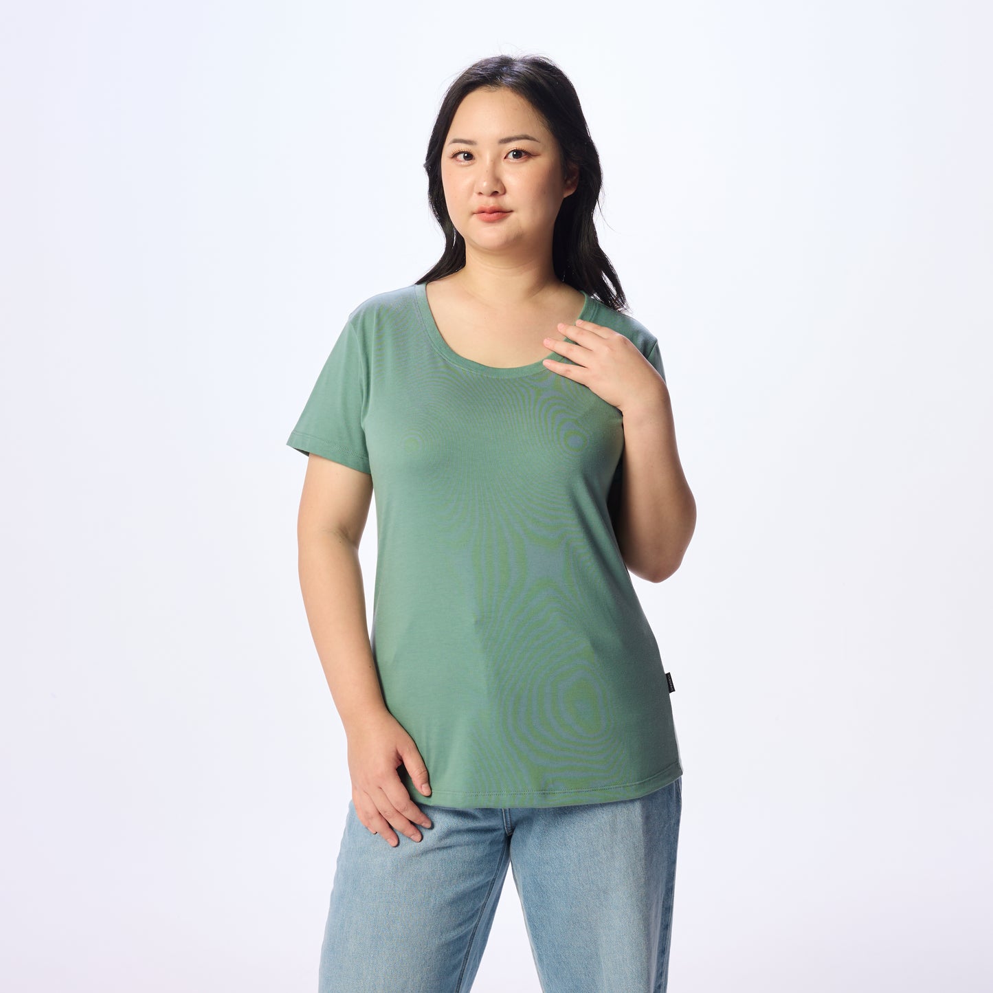 Ultrasoft Woman Round Neck_Dark Green