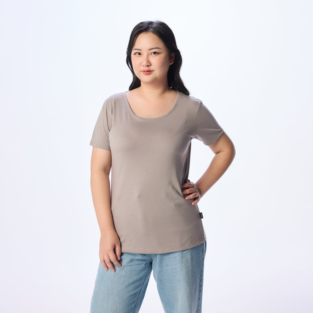 Ultrasoft Woman Round Neck_Smoke Gray