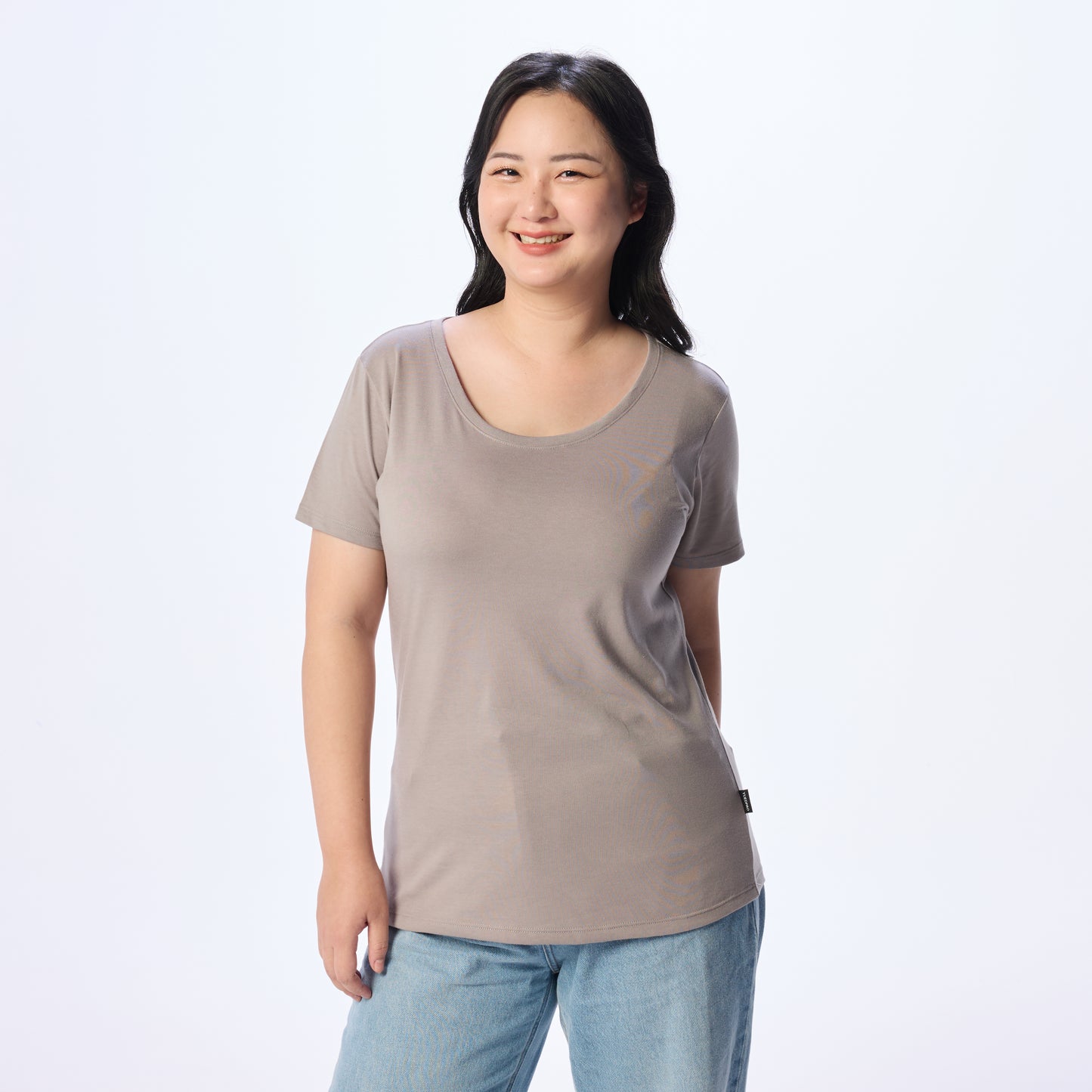 Ultrasoft Woman Round Neck_Smoke Gray