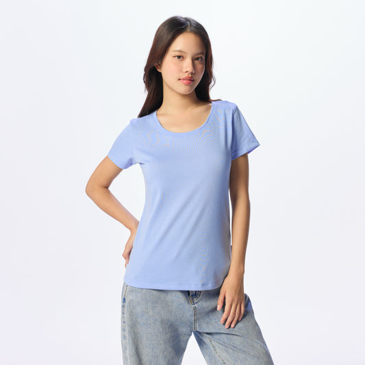 Ultrasoft Woman Round Neck_Light Blue