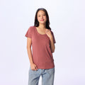 Ultrasoft Woman Round Neck_Rosewood