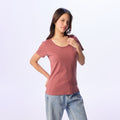 Ultrasoft Woman Round Neck_Rosewood