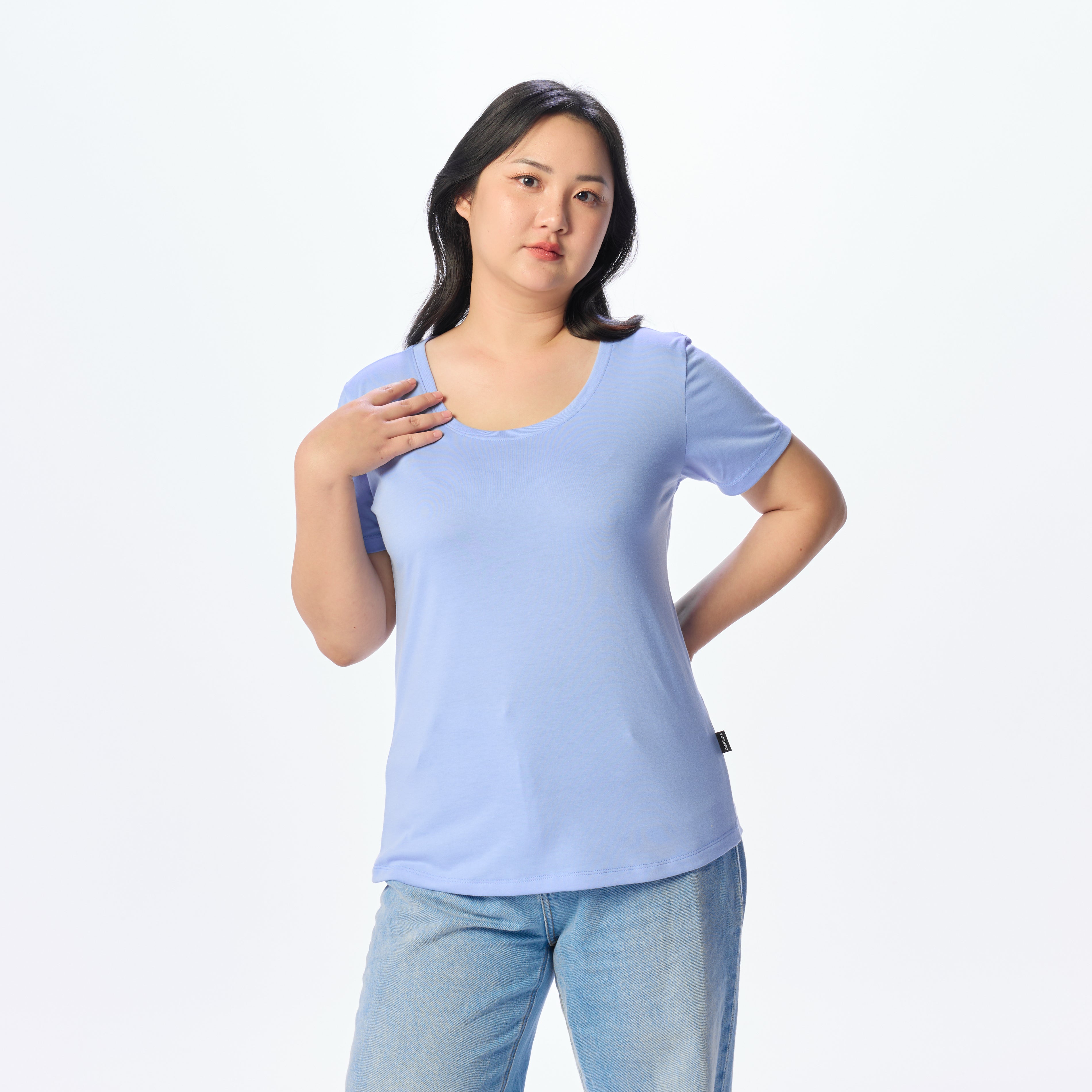 Ultrasoft Woman Round Neck_Light Blue