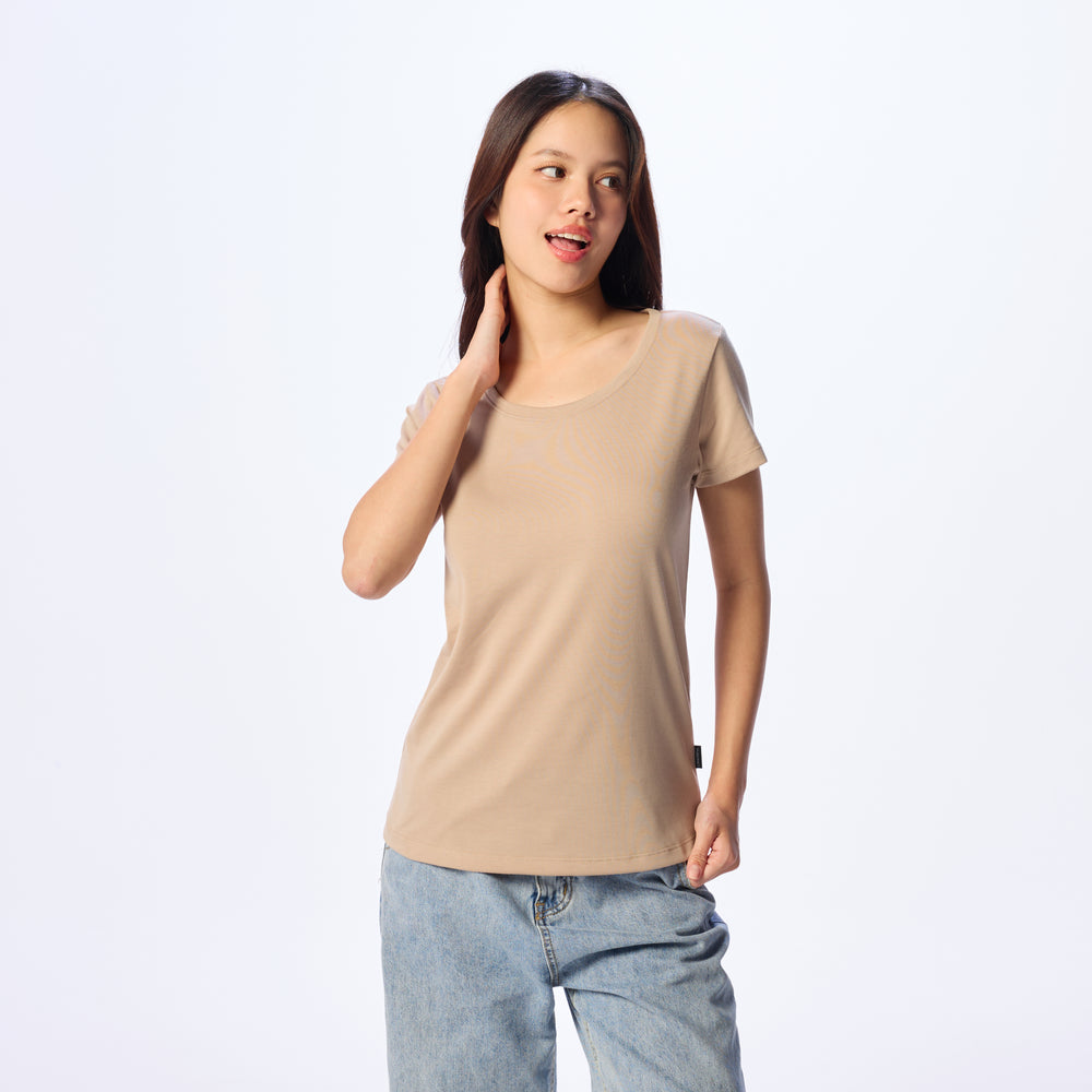 Ultrasoft Woman Round Neck_Almond