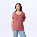 Ultrasoft Woman Round Neck_Rosewood