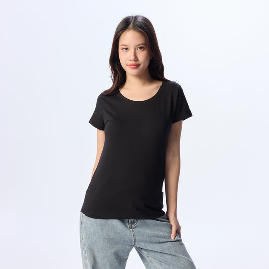 Ultrasoft Woman Round Neck_Black