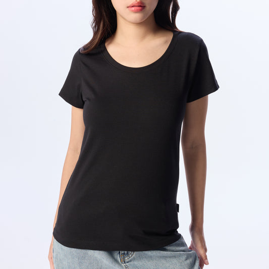 Ultrasoft Woman Round Neck_Black